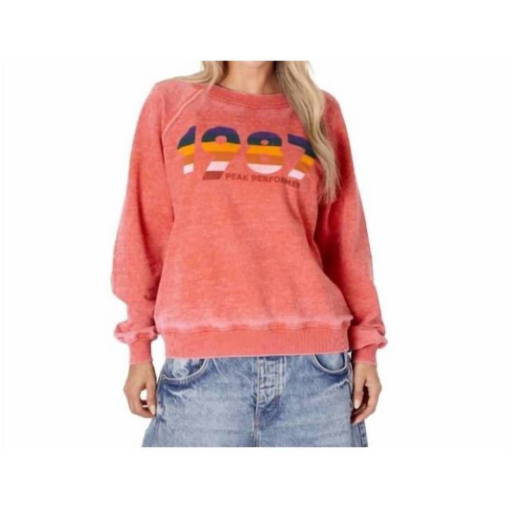 NEW PRINCE PETER 1987 peak performer burnout sweater in pink
